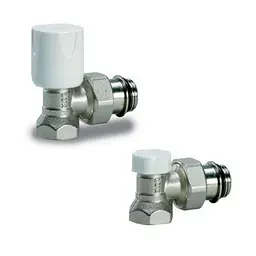 Комплект кутових кранів Luxor 1/2" Верх + Ніз (11062103GRA + 11222103GRA) 30412