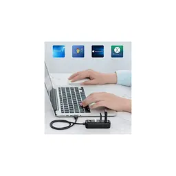 Концентратор Vention USB 2.0 to 4xUSB 2.0 0.15m black (VAS-J43-B015) - мініатюра 2