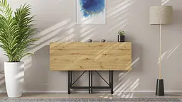 Стіл-книга трансформер Спайдер Ferrum-decor 750x1150x880 Чорний метал ДСП Дуб Артізан 16 мм (FRD-105093) - мініатюра 8
