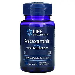 Астаксантин Astaxanthin with Phospholipids 4 mg 30 жидких капсул Life Extension vit0006551