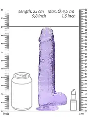 Фалоімітатор - Realrock Dildo 9" Purple - мініатюра 5