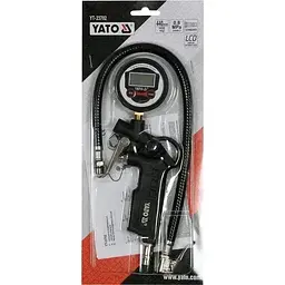 Пістолет для накачування шин YATO з цифровим LCD манометром P ≤ 0.8 MPa Ø= 1/4 (YT-23702) - мініатюра 2