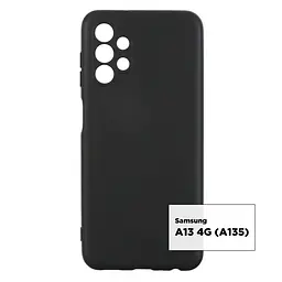 Чехол-накладка для смартфона Samsung Galaxy A13 4G (A135) противоударный, силиконовый, термополиуретановый (ТПУ), с защитой камеры и корпуса, черный, защита всего корпуса, ArmorStandart (ARM63337) - мініатюра 2