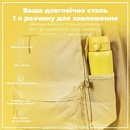 Пляшка для води металева ION8 1200 мл Stainless Steel Yellow (I8SS1000YEL) - мініатюра 6
