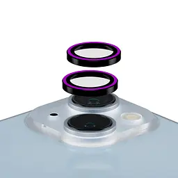 Протиударне захисне скло AR для камери Apple iPhone 15/15 Plus purple , захист лінз від подряпин та ударів, лінзи на камеру з рамкою, ArmorStandart (ARM76138)