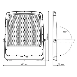 Прожектор Videx F5 300W 3000-5000-6500K 230V White (VL-F5-300CW) - мініатюра 11