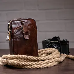 Чоловіча шкіряна сумка Vintage 14х20,5х3,5 см sum0012379