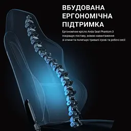 Ігрове крісло Anda Seat Phantom 3 XL Fabric Dark Gray (AD18XL-52-GB-F-G01) - мініатюра 8
