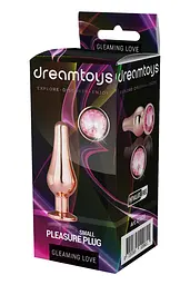 Анальна пробка Gleaming Love Gold Pleasure Plug S, 9 см (рожевий) - мініатюра 5