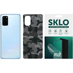 Захисна плівка SKLO Back (тил) Camo для Samsung Galaxy S10 Сірий / Army Gray