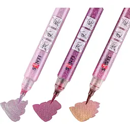 Набір маркерів акварельних Santi Glitter Brush Відтінки рожевого 3 шт. (390773) - мініатюра 2