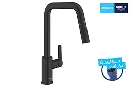 Змішувач для кухні Grohe QuickFix Start 306312430 Чорний матовий - мініатюра 6