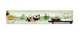 Кухонний фартух Happy Pocket самоклеючий Чай і Сакура ПВХ наклейка Східні символи 60х300 см Z180300 - мініатюра 7