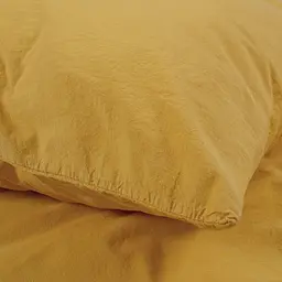 Постільна білизна Lotus Home Washed cotton - Kansas жовтий євро - мініатюра 3