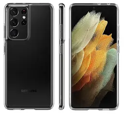Чохол прозорий протиударний Spigen Liquid Crystal ACS02348 для Samsung Galaxy S21 Ultra (6.8") - мініатюра 5
