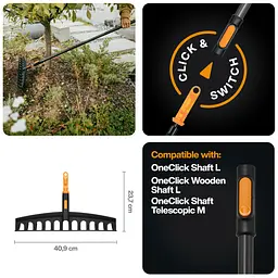 Насадка-граблі універсальні Fiskars OneClick™ (1080674) - мініатюра 3
