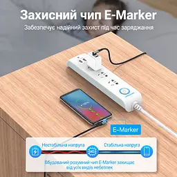 Кабель Vention TANHH USB-C - USB-C кутовий 90° PD 100 Вт 2 м сірий (TANHH) - мініатюра 7