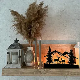 Свічник Nice & Cozy Deer family на 4 свічки чорний - мініатюра 6