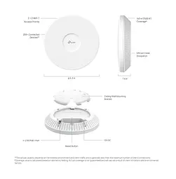 Точка доступу TP-Link EAP723 BE3600 1x2.5GE, PoE, Passive PoE - мініатюра 8
