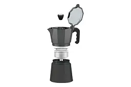 Кавоварка гейзерна алюмінієва Maesrto MR-1666-3-BLACK 150 мл чорна - мініатюра 2