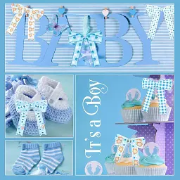 Альбом EVG 20sheet Baby collage Blue (20sheet Baby collage Blue w/box)