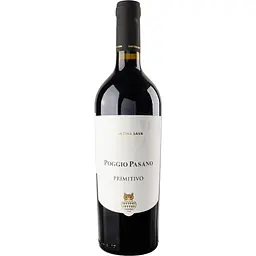Вино Cantina Sava Poggio Pasano Primitivo Puglia червоне сухе 13.5% 0.75 л