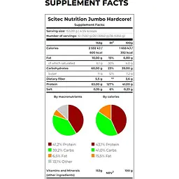 Гейнер Scitec Nutrition Jumbo Hardcore Chocolate 5355 г - мініатюра 2