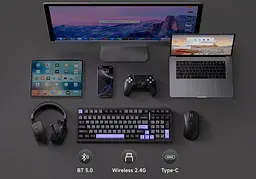 Клавіатура MCHOSE G98 Pro RGB Mechanical Flame Orange Switch Wireless (MC-G98S-5) Black (G-000003843) - мініатюра 10