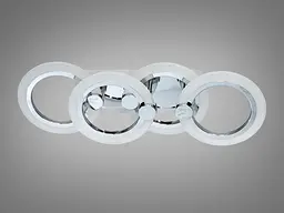 Стельовий світильник Diasha HA8022-2+2HRLED3 хром три LED кільця - мініатюра 4