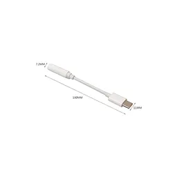 Перехідник Lapara USB Type-C Male - Audio AUX mini jack 3,5 mm Female (LA-Type-C-Audio-3.5mm white) - мініатюра 7