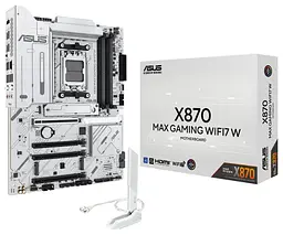 Материнська плата ASUS X870 MAX GAMING WIFI7 W White (X870 MAX GAMING WIFI7 W) (Socket AM5, AMD X870, ATX) - мініатюра 9