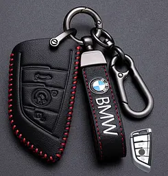 Чохол для автоключів BMW із брелоком-карабіном, оригінал (3 кнопки №3)