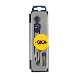 Циркуль BASIS у пластиковому пеналі + запасний грифель, темно-синій, KIDS Line ZB.5302BS-03 Zibi (4823078945327)
