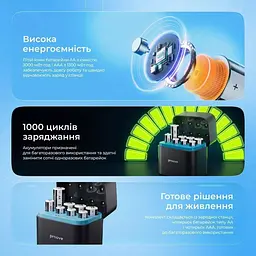 Зарядний пристрій + комплект 8 акумуляторних батарейок Proove Compact Station 8pcs (4xAAA + 4xAA) - мініатюра 4