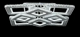 Велика кришталева LED люстра Splendid Ray Lk2370/4+4 LED WT до 40 м2, хром,576W з пультом і димером - мініатюра 3