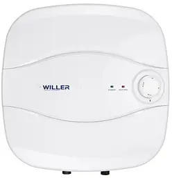 Водонагрівач Willer PA10R New optima mini, білий, 1500W, 10л, мокрий ТЕН, вертикальний, механічне керування, над мийкою,