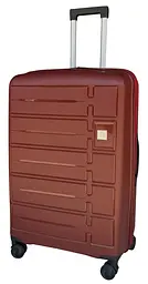 Чемодан великий Carbon 65903 поліпропілен 75x50x32 см 100+13 л Бордовий