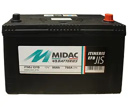 Акумулятор 6СТ-95A MIDAC ITINERIS EFB- STOP & START Asia, 12V, 95Ah (-/+), EN760А - мініатюра 2