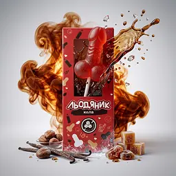Льодяник HOT у формі пенісу зі смаком коли без цукру - мініатюра 2