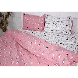 Постільна білизна MirSon Бязь 17-0528 Bunnies pink Дитячий (2200003671711) - мініатюра 3