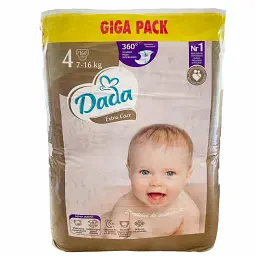 Підгузки Dada Extra Care 4 Maxi (7-16 кг), 164 шт Giga Pack
