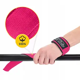 Лямки для станової тяги 4FIZJO Deadlift Straps Pink (P-5905973402293) - мініатюра 3