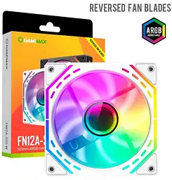Вентилятор GameMax 120мм FN12A-S2I-RW (FN12A-S2I-RW) - мініатюра 6