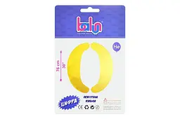 Фольгована кулька цифра нуль 02371 "0" золота Balun 30" (висота 76 см)