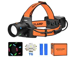 Ліхтар налобний X-BALOG 5000K АКБ 2*18650 NIGHT VISION FLUORESCENCE BL-T210-TG