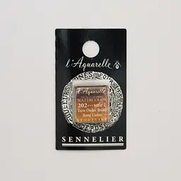 Акварельна фарба Sennelier, полукювета, S1, Умбра палена (Burnt Umber)