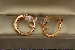 Сережки Xuping Jewelry бутон тюльпана 1.8 см золотисті