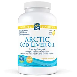 Жирні кислоти Nordic Naturals Arctic Cod Liver Oil, 180 капсул