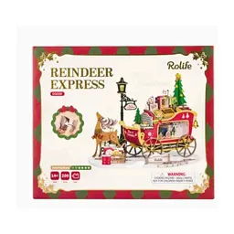 Конструктор Robotime Rolife Wooden 3D Reindeer Express (DS059) - мініатюра 3