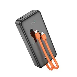 Павербанк 20000 mAh чорний зі швидким заряджанням батарея заряджання зовнішній акумулятор Power bank HOCO J119A PD22,5W - мініатюра 3